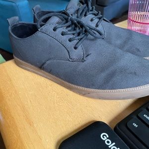 Clae canvas casual sneakers black minimalist cotton gum soles